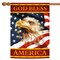 Toland Home Garden Bald Eagle Patriotic "God Bless America" Outdoor Flag - 40" x 28"